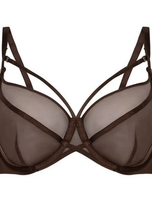 Hunkemöller Nieusztywniany biustonosz z fiszbinami Rianne Brązowy