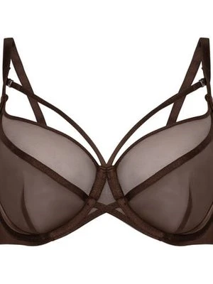 Hunkemöller Nieusztywniany biustonosz z fiszbinami Rianne Brązowy
