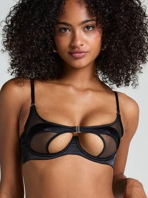 Hunkemöller Nieusztywniany biustonosz z fiszbinami Vienna Czarny