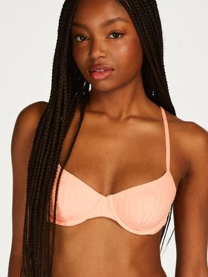 Hunkemöller Nieusztywniona góra od bikini z fiszbinami Gili Rib Pomarańczowy