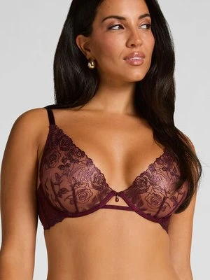 Hunkemöller Nieusztywniony biustonosz z fiszbinami Hollie Fioletowy