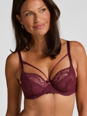 Hunkemöller Nieusztywniony biustonosz z fiszbinami Isadora Czerwony