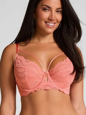 Hunkemöller Nieusztywniony biustonosz z fiszbinami Robijn Różowy