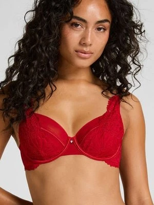 Hunkemöller Nieusztywniony biustonosz z fiszbinami Whitney Czerwony