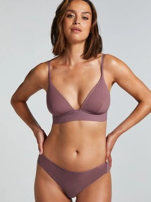 Hunkemöller Niewidoczne pod ubraniem brazyliany z paskami i siateczką Brązowy