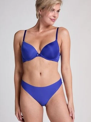 Hunkemöller Niewidoczne pod ubraniem stringi z koronkowym tyłem Niebieski