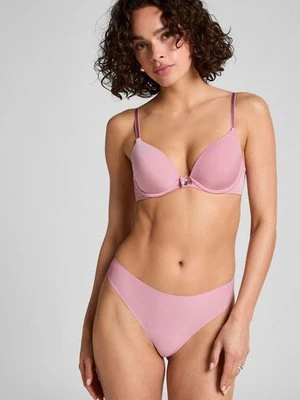 Hunkemöller Niewidoczne pod ubraniem stringi z koronkowym tyłem Różowy