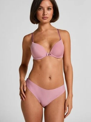 Hunkemöller Niewidoczne pod ubraniem stringi z koronkowym tyłem Różowy