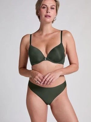 Zdjęcie produktu Hunkemöller Niewidoczne pod ubraniem stringi z koronkowym tyłem Zielony