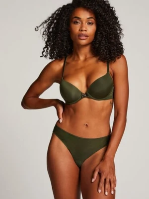Hunkemöller Niewidzialne stringi w paski Zielony