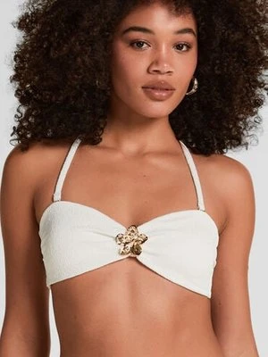 Hunkemöller Niewyściełany Biustonosz Bikini z Fiszbinami Crinkle Biały