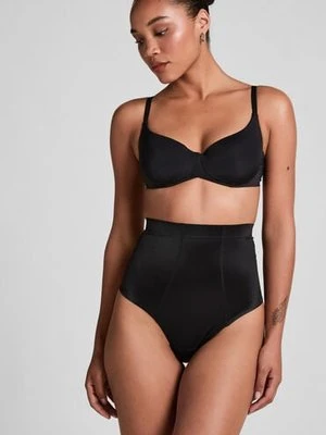 Hunkemöller Obcisłe wyszczuplające string z wysokim stanem Czarny
