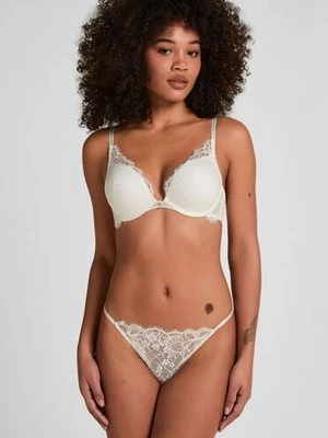 Hunkemöller Pas do pończoch Peonie Biały