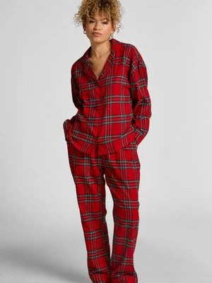 Hunkemöller Petite Flanella spodnie od piżamy Czerwony