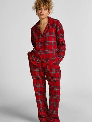 Hunkemöller Petite Flanella spodnie od piżamy Czerwony