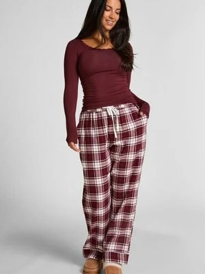 Hunkemöller Petite Flanella spodnie od piżamy Fioletowy