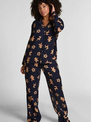 Hunkemöller Piernikowy komplet piżamowy Niebieski