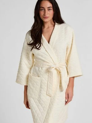 Hunkemöller Pikowany Szlafrok Biały