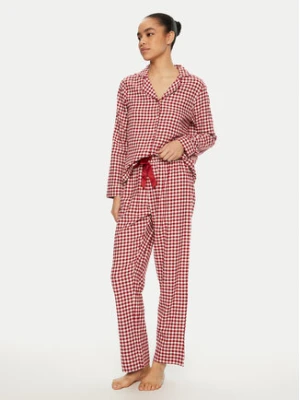 Hunkemöller Piżama Flannel 300635 Czerwony Regular Fit