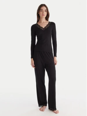 Hunkemöller Piżama Nana 302674 Czarny Regular Fit