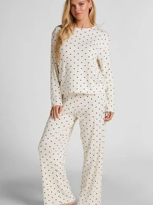 Hunkemöller Piżama Spodnie Loose Pointelle Biały