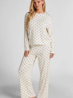 Hunkemöller Piżama Spodnie Loose Pointelle Biały
