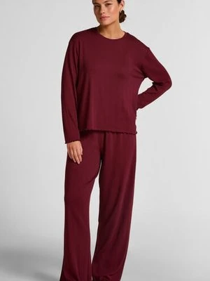 Hunkemöller Piżama Spodnie Loose Pointelle Czerwony