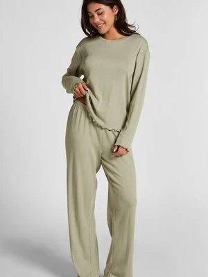 Hunkemöller Piżama Spodnie Loose Pointelle Zielony