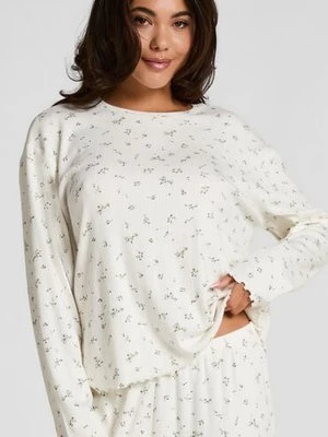 Hunkemöller Piżama Top Loose Pointelle Biały