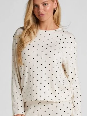 Hunkemöller Piżama Top Loose Pointelle Biały