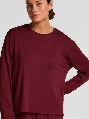 Hunkemöller Piżama Top Loose Pointelle Czerwony