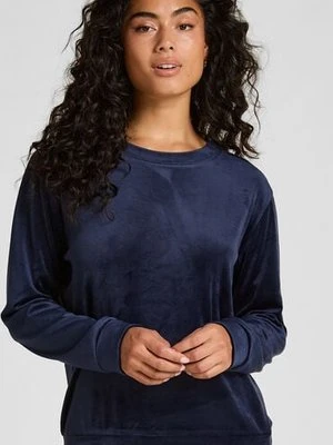 Hunkemöller Piżama we wzór Velours Niebieski