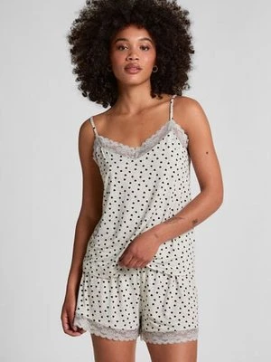 Hunkemöller Piżama z szortami i topem na ramiączkach Szary