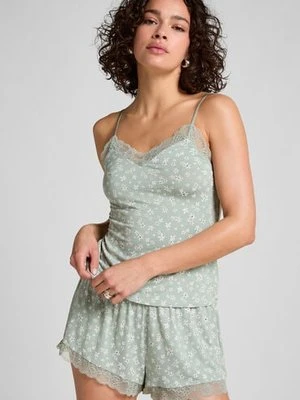 Hunkemöller Piżama z szortami i topem na ramiączkach Zielony