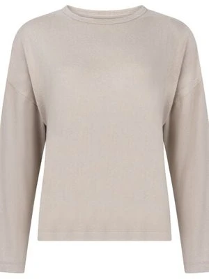 Hunkemöller Piżamowy top z dżerseju z długimi rękawami Beżowy