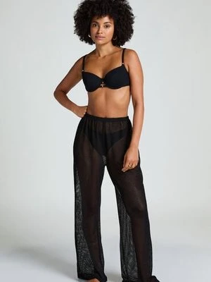 Hunkemöller Plażowe dzianinowe spodnie Czarny