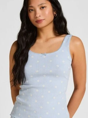 Hunkemöller Podkoszulek Pointelle Niebieski