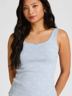 Hunkemöller Podkoszulek Pointelle Niebieski