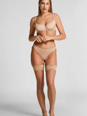 Hunkemöller Pończochy Samonośne 15 Den Second Skin Beżowy