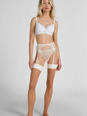 Hunkemöller Pończochy Samoprzylepne 15 DEN Clean Top Biały