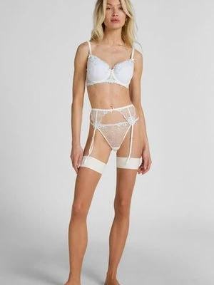 Hunkemöller Pończochy Samoprzylepne 15 DEN Clean Top Biały