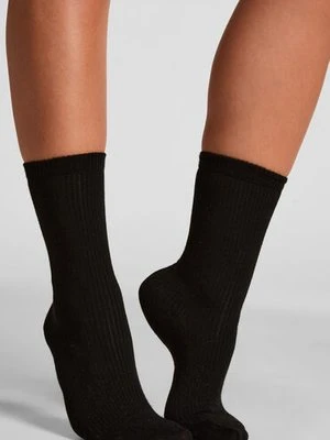 Hunkemöller Prążkowane skarpetki modalne Crew Czarny