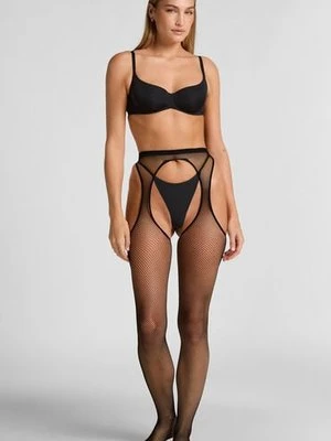 Hunkemöller Private Rajstopy Open Bum Czarny