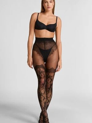 Hunkemöller Rajstopy 20 Den Koronka Czarny
