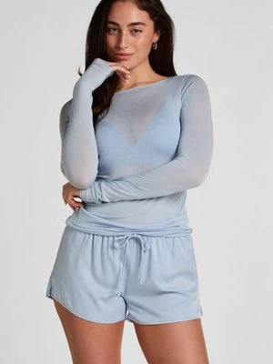 Hunkemöller Satin Shorts Ayla Niebieski