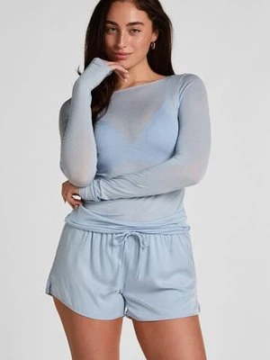 Hunkemöller Satin Shorts Ayla Niebieski