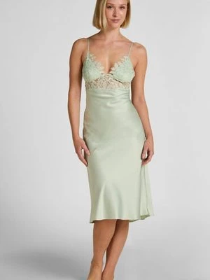 Hunkemöller Satynowa Koszula Nocna Malou Zielony