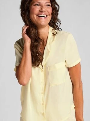 Hunkemöller Satynowa narzutka Peppers z krótkim rękawem Żółty