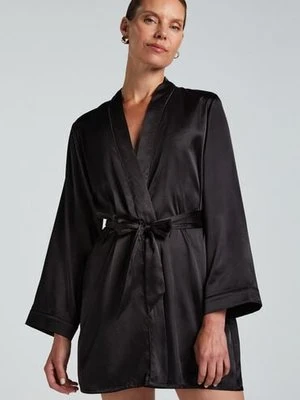 Hunkemöller Satynowe kimono Czarny