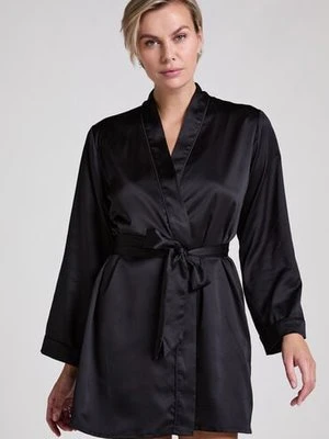 Zdjęcie produktu Hunkemöller Satynowe kimono Czarny